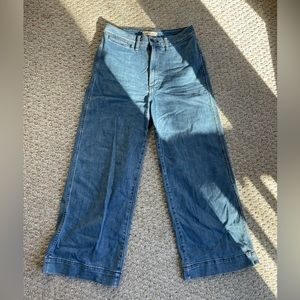 Madewell culotte jeans (crop, wide leg) - size 6